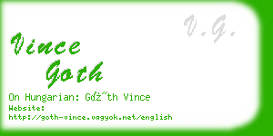 vince goth business card